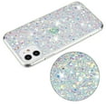 thumbnail image 3 of Allytechgroup Glitter Bling Case Compatible with Apple iPhone 12/ iPhone 12 Pro for Girls Women, Slim Fit Soft TPU Back Cover Anti-Scratch Bumper Shockproof Phone Case for iPhone 12/ 12 Pro, White, 3 of 5