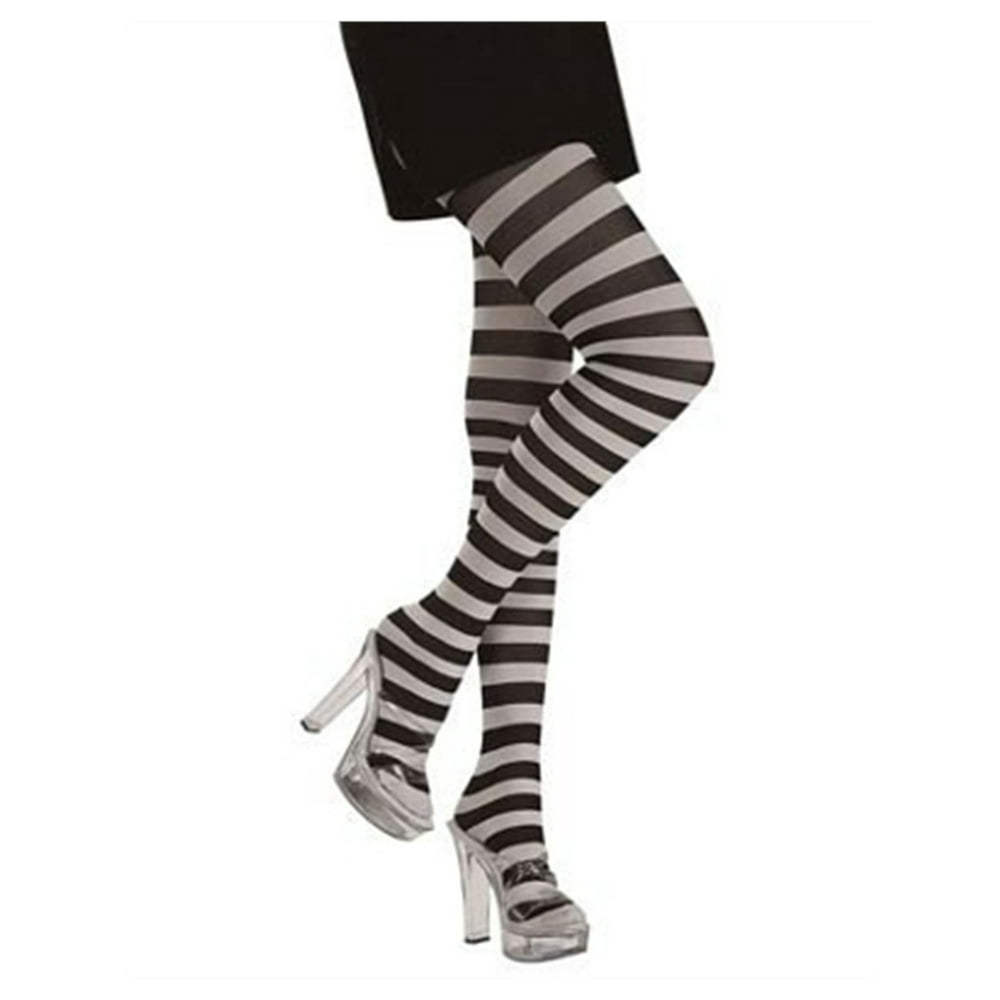Rubie's - Rubies Costume Co Womens Black and White Striped Wednesday ...