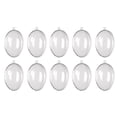 thumbnail image 1 of 10 Uds bolas de adornos ovaladas huecas transparentes bolas de plástico en forma de huevo flor conservada decoración de Pascua, 1 of 5