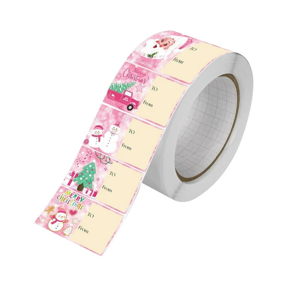 210 Pieces Christmas Tags Self Adhesive Gift Tags for Xmas Presents Christmas Name Tags Sticker for Wrapping Paper Festival Birthday Holiday Decorations (Sweet Style, 2.95 x 1.81 Inch)