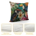 thumbnail image 4 of Qinduosi Parrot Pillow Covers Decorative by  Tropical Bird Toucan Leaves and Hibiscus Flowers Square Pillow Case for Men/Women/Green Red Yellow White, 4 of 5