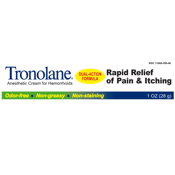 Tronolane Anesthetic Cream for Hemorrhoids 1 oz (Pack of 2)