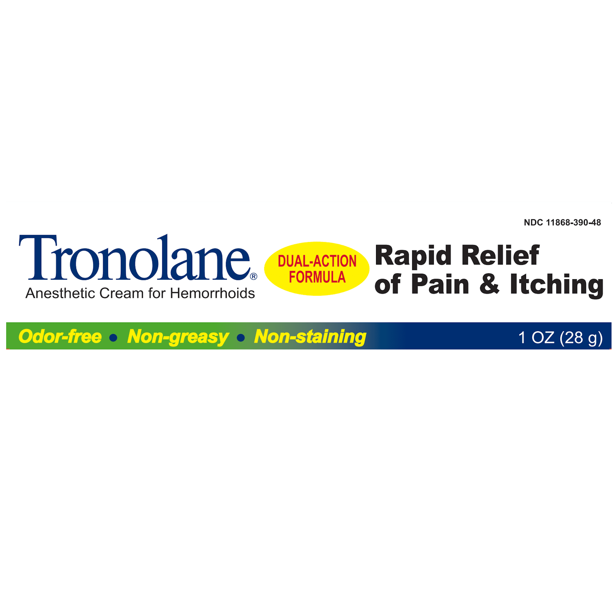 Tronolane Anesthetic Cream for Hemorrhoids 1 oz (Pack of 2)