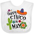 thumbnail image 3 of Inktastic Happy Cinco de Mayo- Sombrero, Cactus, Flowers Boys or Girls Baby Bib, 3 of 4