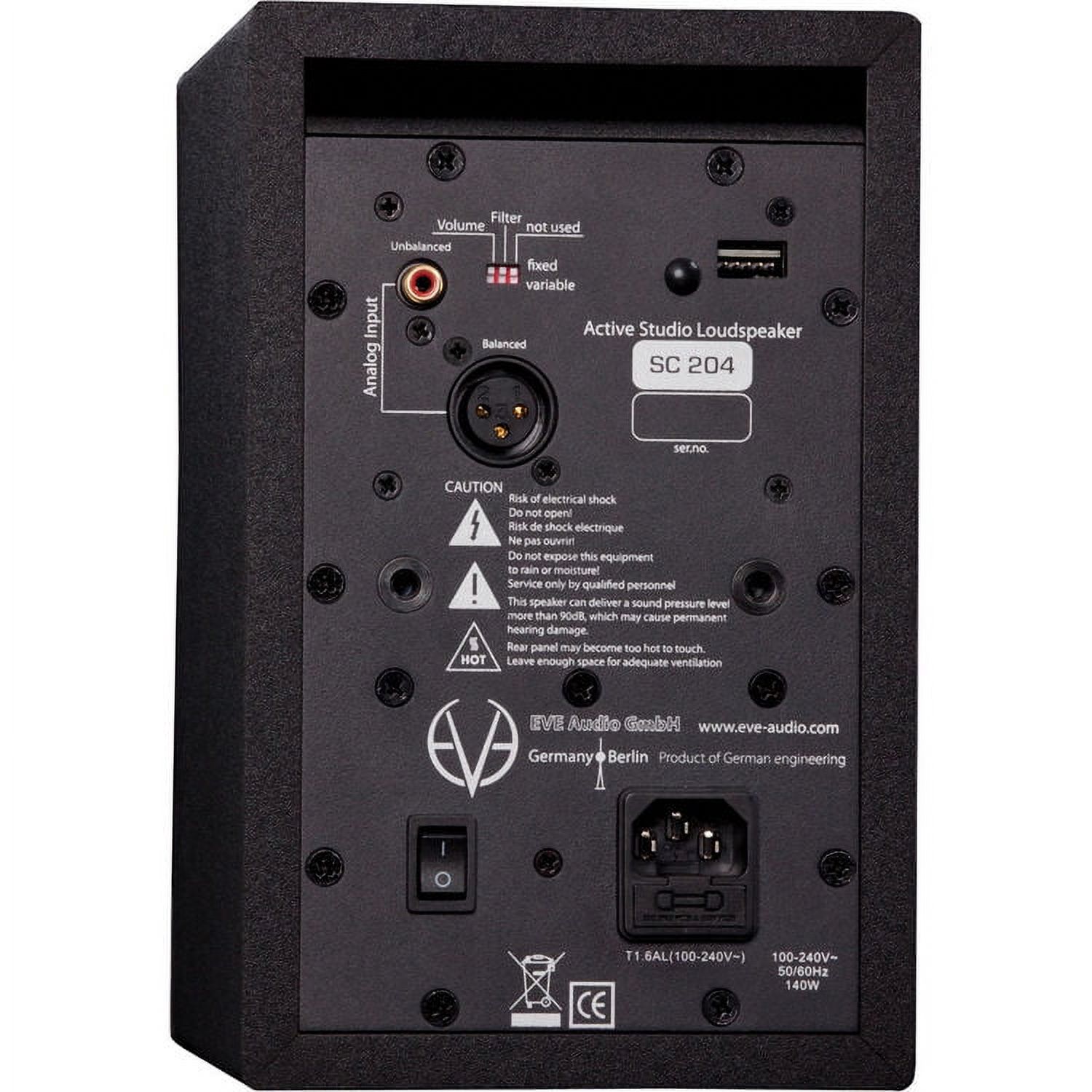 Eve Audio SC204 Studio Monitor - 2-Way 4" Active Speaker
