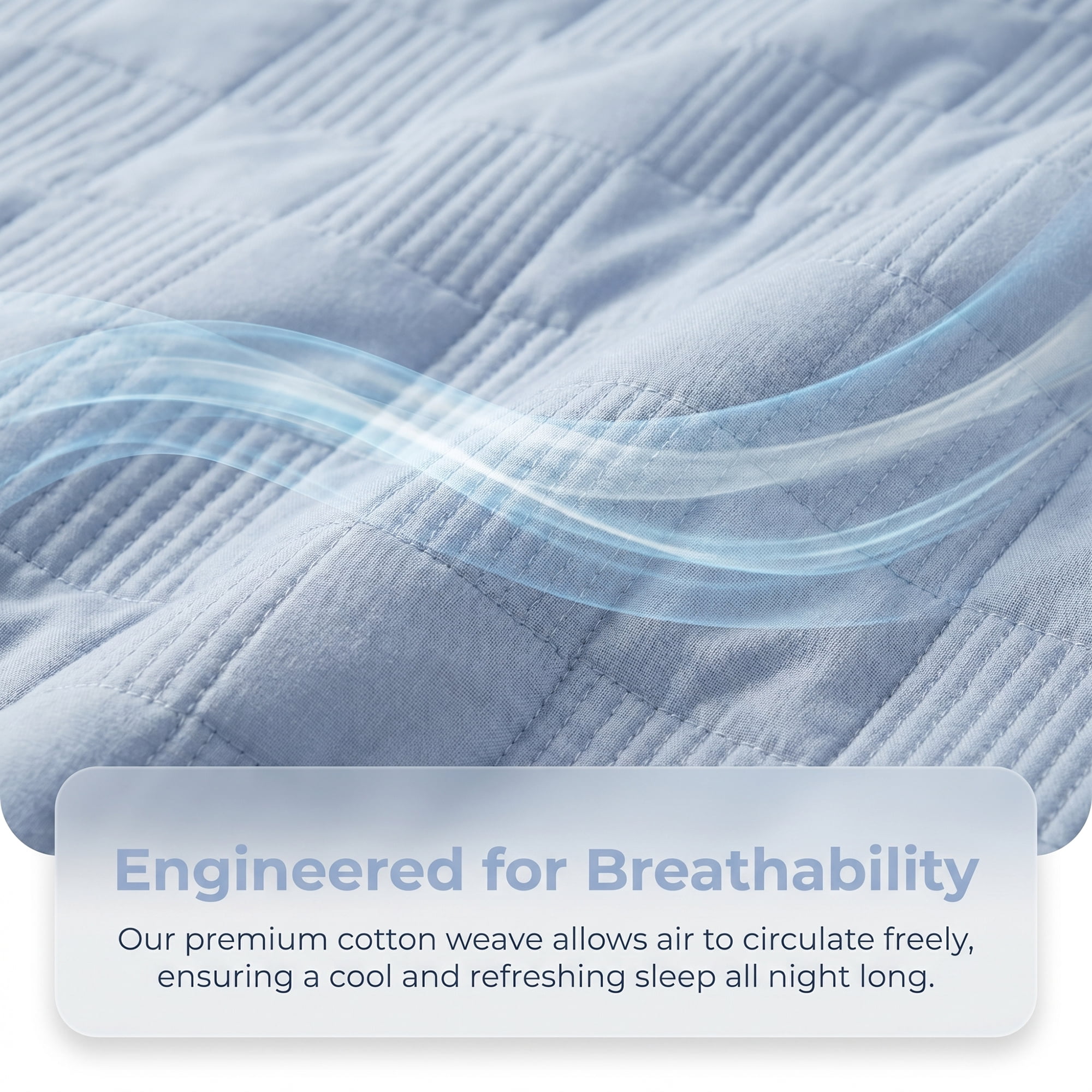 Unique Bargains Comfortable Pillow Protector, 2-pack, Polyester Quilted for Home Sky Blue