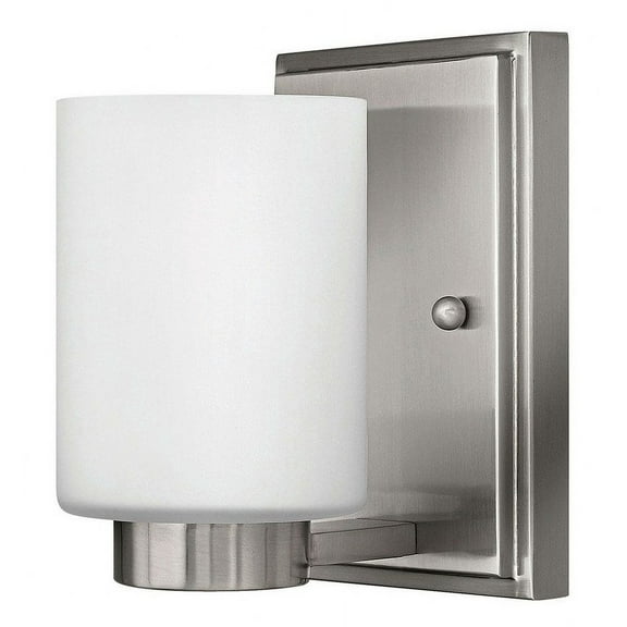 5050BN-LED Hinkley Lighting Mileys - 1 Light Bath Vanity in Transitional Style - 4.5 Inches Wide by 6.5 Inches High-Brushed Nickel Finish-Cased Opal