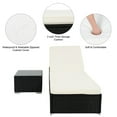 thumbnail image 3 of UBesGoo 2PCs Adjustable Rattan Wicker Lounge Bed Outdoor Reclining Chaise Chair w/ Table for Patio, Beach, Black, 3 of 9