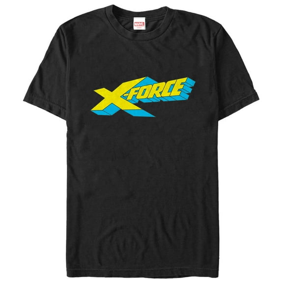 Men's Marvel X-Force Retro Logo Graphic Tee Black 2X Large