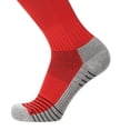thumbnail image 5 of WQNVRNR Boys Athletic Soccer Socks- Breathable Over Knee Anti-slip Towel Bottom Unisex Long Football Sports Socks Red Size 7-9Years, 5 of 5