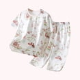 thumbnail image 4 of WRKEKC Kids Summer Outfits Seamless Round Neck Short Sleeve Pajama All Over Print Comfort Set for 6 Months-12 Years, 4 of 4