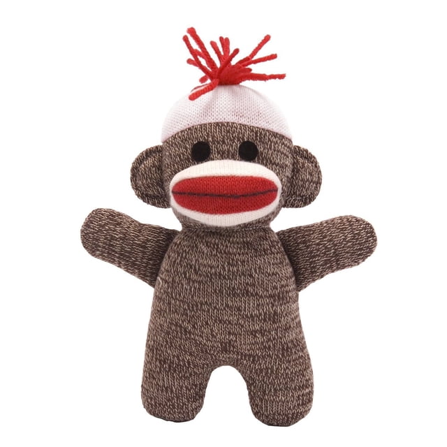 Calcetín Doll Schylling Monkey Baby Brown de 16,5 cm de altura para todas las edades