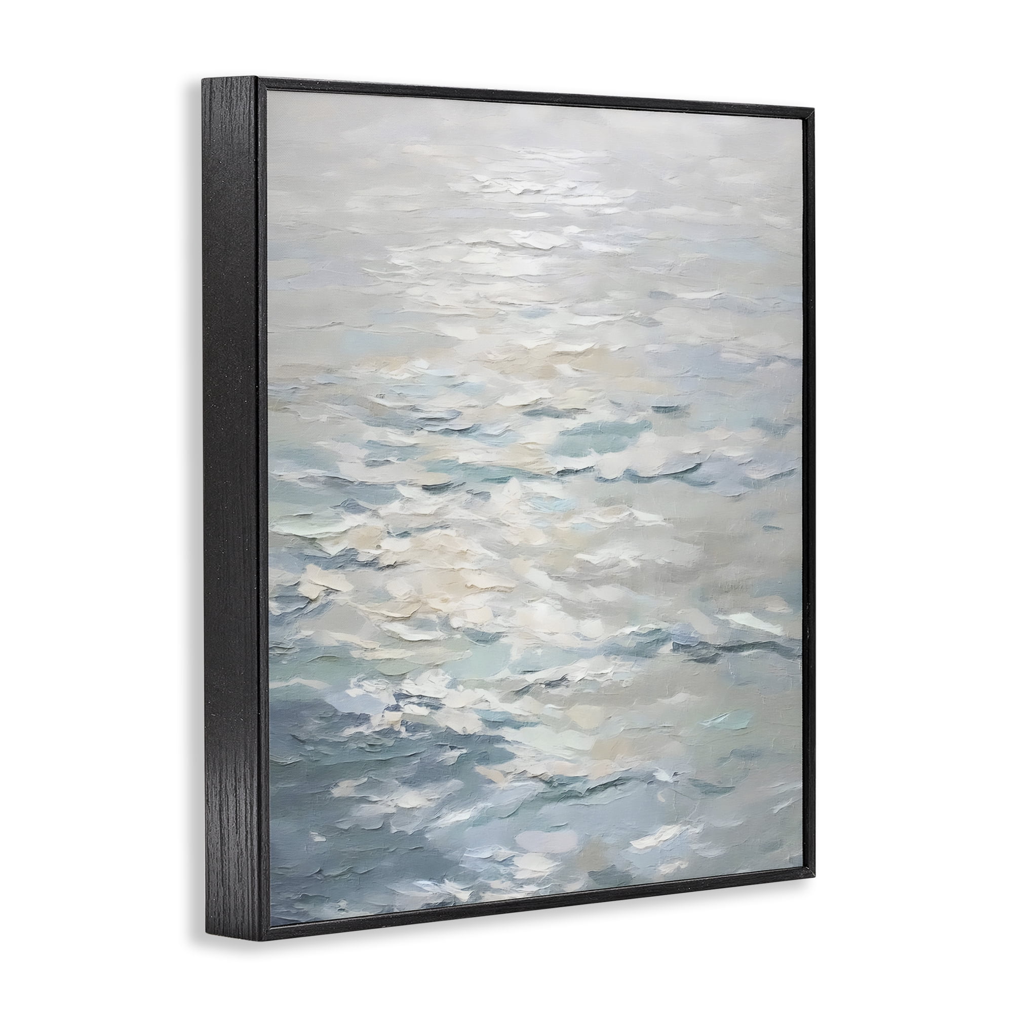 Stupell Industries Shallow Reflections Calm Sea Black Framed Giclee Art, design by Riley B