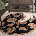 thumbnail image 3 of Safavieh Chelsea Desi Bordered Area Rug, Black/Orange, 4'6" x 6'6" Oval, 3 of 11