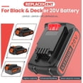 thumbnail image 2 of 4Packs 20V Max 3600mAh Battery Replace for Black Decker 20V Battery 20 Volt Lithium LBX4020 LBXR20, 2 of 10