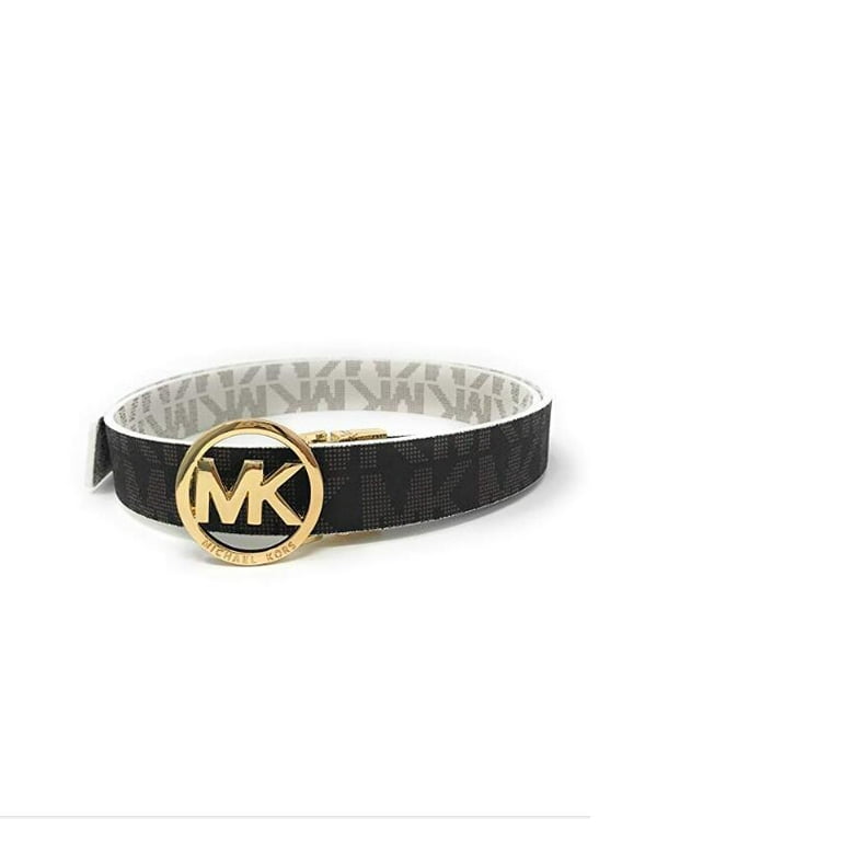 Michael Kors Reversible Twist Belt MK Logo Brown Black Gold XL 551342 Michael Kors MK Logo Signature Twist Reversible Belt 551342C  main image 4