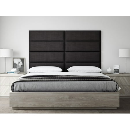 Vant Upholstered Headboards Accent Wall Panels Cotton Weave Vant Upholstered Headboards Accent Wall Panels Cotton Weave Black Denim 39 Inch Twin King Set Of 4