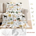 thumbnail image 5 of Cartoon Farmhouse Blanket Soft Cozy Warm Throw Blanket for Couch, Plush Fuzzy Flannel Fleece Blankets for Sofa, Cute Watercolor Cabin Animals Trees Bed Blankets Lightweight Gifts for Women, 40"x50", 5 of 9