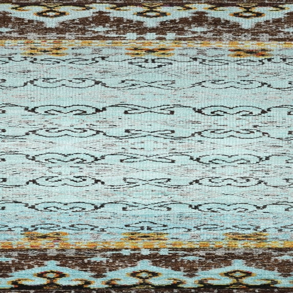 Ahgly Company Machine Washable Indoor Square Contemporary Army Brown Area Rugs, 4' Square