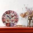 thumbnail image 2 of Pretty Pink Hearts Wall Clock 10 inch Non-Ticking Easy to Read Decorative Clocks for Home Bedroom Living Room, 2 of 8