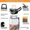 thumbnail image 4 of Butterfly Mountain Clouds Sports Water Bottle Portable Travel Mug 32oz BPA Free Leak Proof Straw Transparent Tritan for Gym Yoga Cycling Camping, 4 of 7