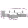thumbnail image 4 of vidaXL 5 Piece Garden Lounge Set with Cushions Poly Rattan Brown, 4 of 5