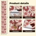 thumbnail image 5 of Peel and Stick Wallpaper 17.7in x 9.8ft Vintage Rooster Sunflower Botanical Red White Contact Paper Vinyl Waterproof Self Adhesive Wall Paper for Bedroom Shelf Cabinet Renter Friendly, 5 of 8