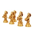 thumbnail image 4 of Ganesh with Musical Instruments Statue Brass Material for Puja, Home, Dcor, Showpiece, Mandir, Gifts 2.5 X 6 X 2 In, 4 of 5