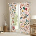thumbnail image 3 of jejeloiu Country Flowers Black Out Curtains,Botanical Plants Theme Curtains Pack of 2 (42x63 Each),Colorful Bohemian Butterfly Bedroom Curtains For Girls,Ultra Soft Home Decor, 3 of 6