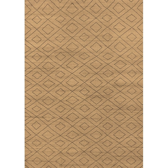 Ahgly Company Indoor Rectangle Oriental Brown Industrial Area Rugs, 8' x 10'