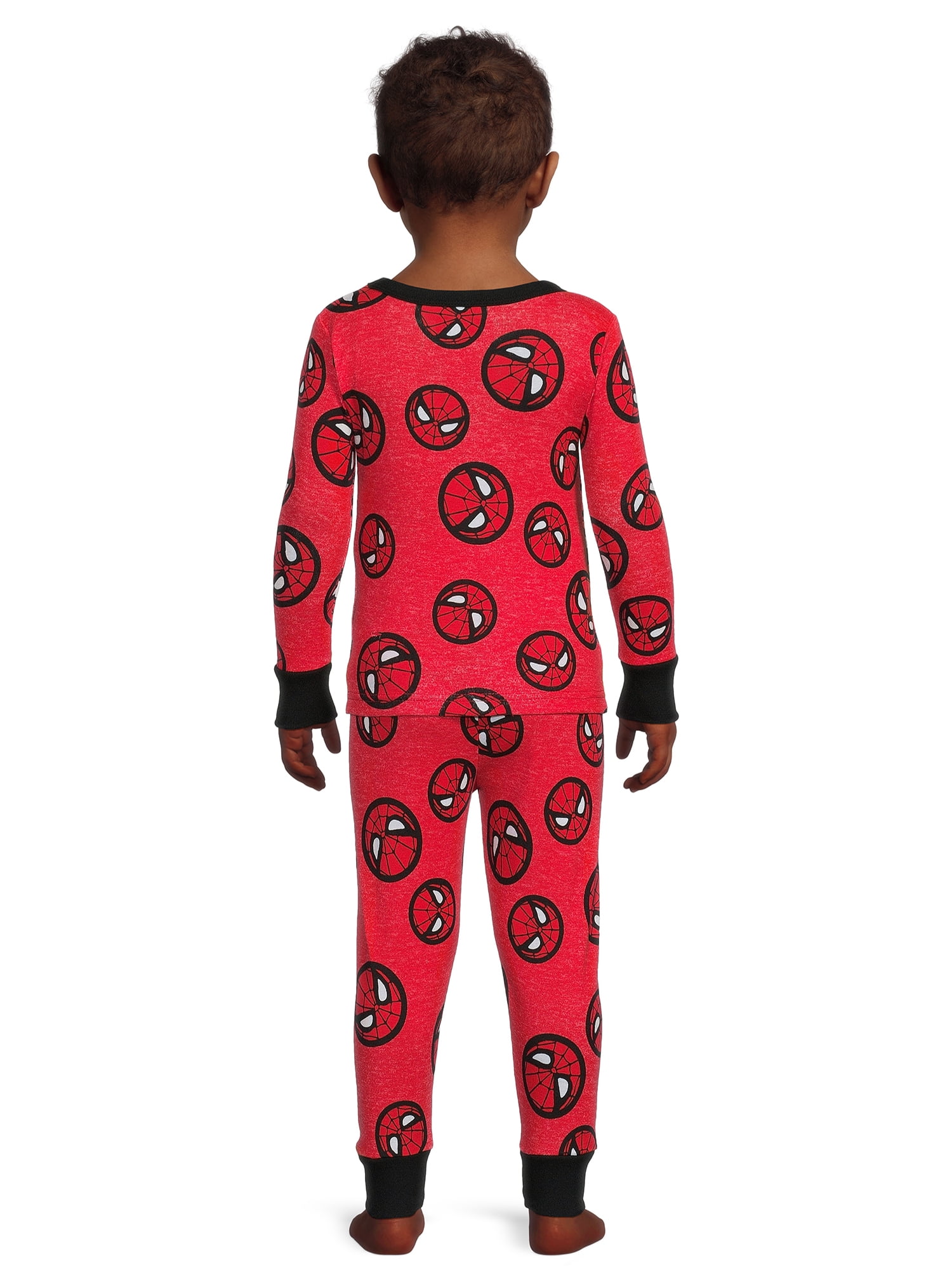 Spider-Man Toddler Boys Long Sleeve Top and Pants, 2-Piece Pajama Set, Sizes 12M-5T