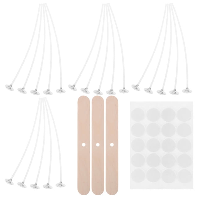 SUTENGDA 1 Set Candle Making Kit With Cotton Wicks Wick Holders And Wick Stickers For Diy Candle Making Candle Making Supplies For Home Craft Projects