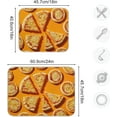 thumbnail image 3 of Dish Drying Mat Kitchen Counter Mat Dish Drying Pad Absorbent Microfiber Dish Drain Mat for Dishes Utensils Pots 16x18 Inches Orange Pizza, 3 of 6