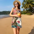 thumbnail image 3 of Disketp Butterflies And Flowers Painting para Vestido sin Mangas para Mujeres, Vestidos de Verano para Mujeres, Casual y Holgado para la Playa, 3 of 7