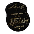 thumbnail image 1 of Inkdotpot Gold Foil Paper Hang Tag ThankYou For Celebrating With Me Birthday Favor Tag 50 Piece, 1 of 6