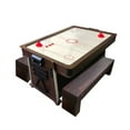 thumbnail image 3 of 7 FT Multi Games Pool Table Blue Air Hockey + Table Tennis + Table Top – Bullet with Benches, 3 of 6