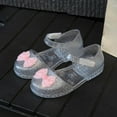 thumbnail image 2 of Gubotare Girls Sandals Princess Jelly Heels Birthday Party Sandals for Little Girls (White,Size 12.5), 2 of 9