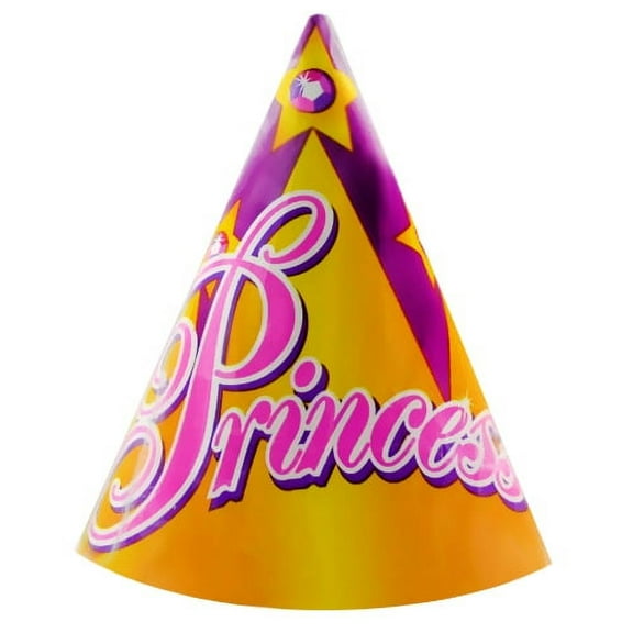 Princess Crown Cone Hats (8ct)