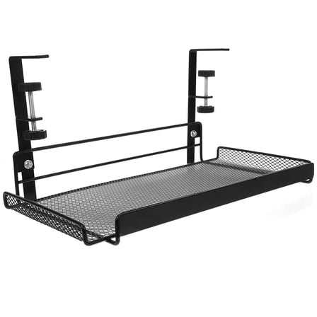 FRCOLOR Holder Under Table Storage Hanging Basket Office 36.50X20.00X17.40CM Black