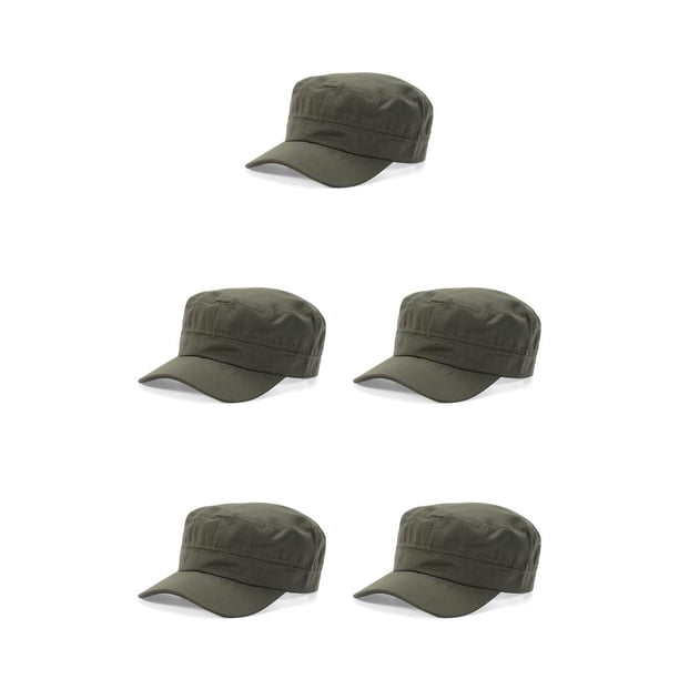Gorras de béisbol Qarigey Escalada protección solar Unisex material premium sombrero plano ejercito verde 5Conjunto