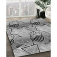thumbnail image 3 of Ahgly Company Tapis Rond Lavable en Machine Intérieur Transitionnel Gris Nuage Gris, 6 Pieds Rond, 3 of 7