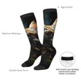 thumbnail image 5 of Picia Women Crew Soft Moisture-wicking Socks Realistic Style Cute Cat Pattern Design Cotton Socks, One Size fit All, 5 of 9