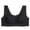 Black, variant on Plus Size Front Closure Lace Bra for Women Thin Fixed Cups Wireless No Underwire Full Coverage Support Bra Wide Strap Comfort Beauty Back Bralette Black 3XL