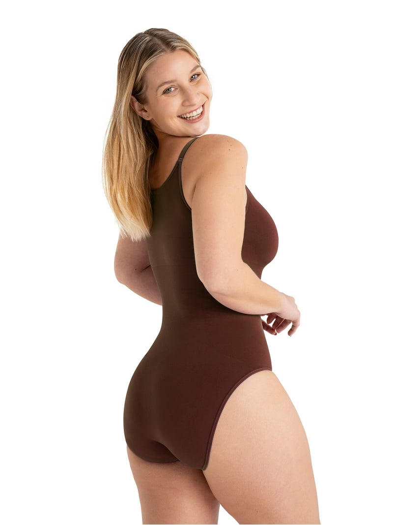 sou　3D SHAPER SHAPERX Women's Zip-Up Shapewear Bodysuit Tummy Control