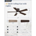 thumbnail image 3 of Ventilador de techo Fanbulous de 42 pulgadas con luces y control remoto, 3 of 7