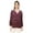 Mauve, variant on Moomaya V Neck Long Sleeve Printed Rayon Shirt - Women's Casual Printed Shirt