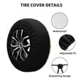 thumbnail image 4 of Easygdp African Animals in the Jungle Automobile Tire Dust Cover, 14-17in Spare Tire Cover Universal Fit for Trailer, Car, Truck, SUV, Jeep - 14 inch, 4 of 9