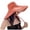 Orange, variant on Lispipm Oversize Beach Sun Hats for Women Summer Travel Reversible Hat Outdoor Wide Brim Adjustable Chin Strap Hiking Caps Beige