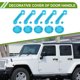 thumbnail image 2 of Cubierta de manija de puerta Unique Bargains para Jeep Wrangler JK JKU 2007-2018, cubierta de manija de portón trasero, juego de guardas de receso, decoración exterior, trim ABS, 1 juego azul claro, 2 of 6