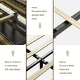 thumbnail image 6 of Merluxy King Bed Frame with Lift up Storage,Linen Platform Bed Frame,Khaki, 6 of 7